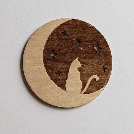 Moon Cat Coaster