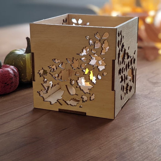 Leaves Tealight Lantern