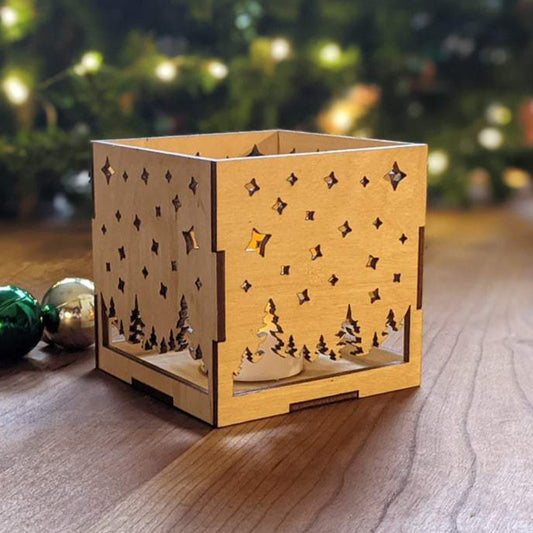 Forest Night Tealight Lantern