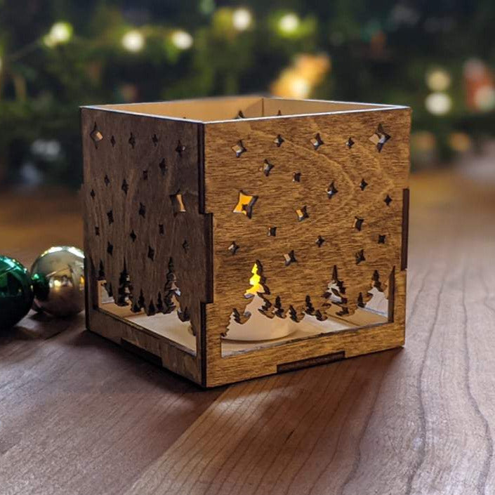 Forest Night Tealight Lantern