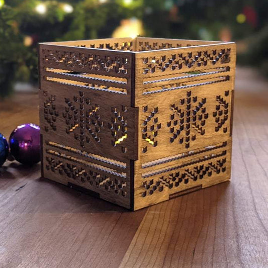 "Winter Sweater" Tealight Lantern