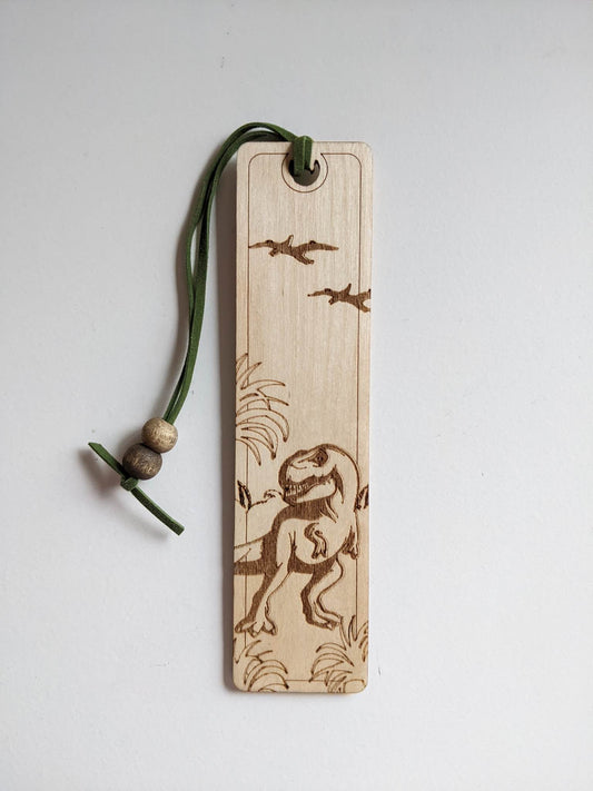 Dinosaurs Wooden Bookmark