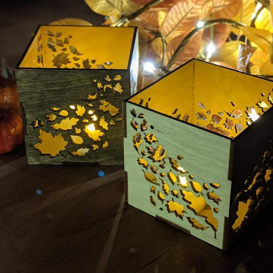 Leaves Tealight Lantern