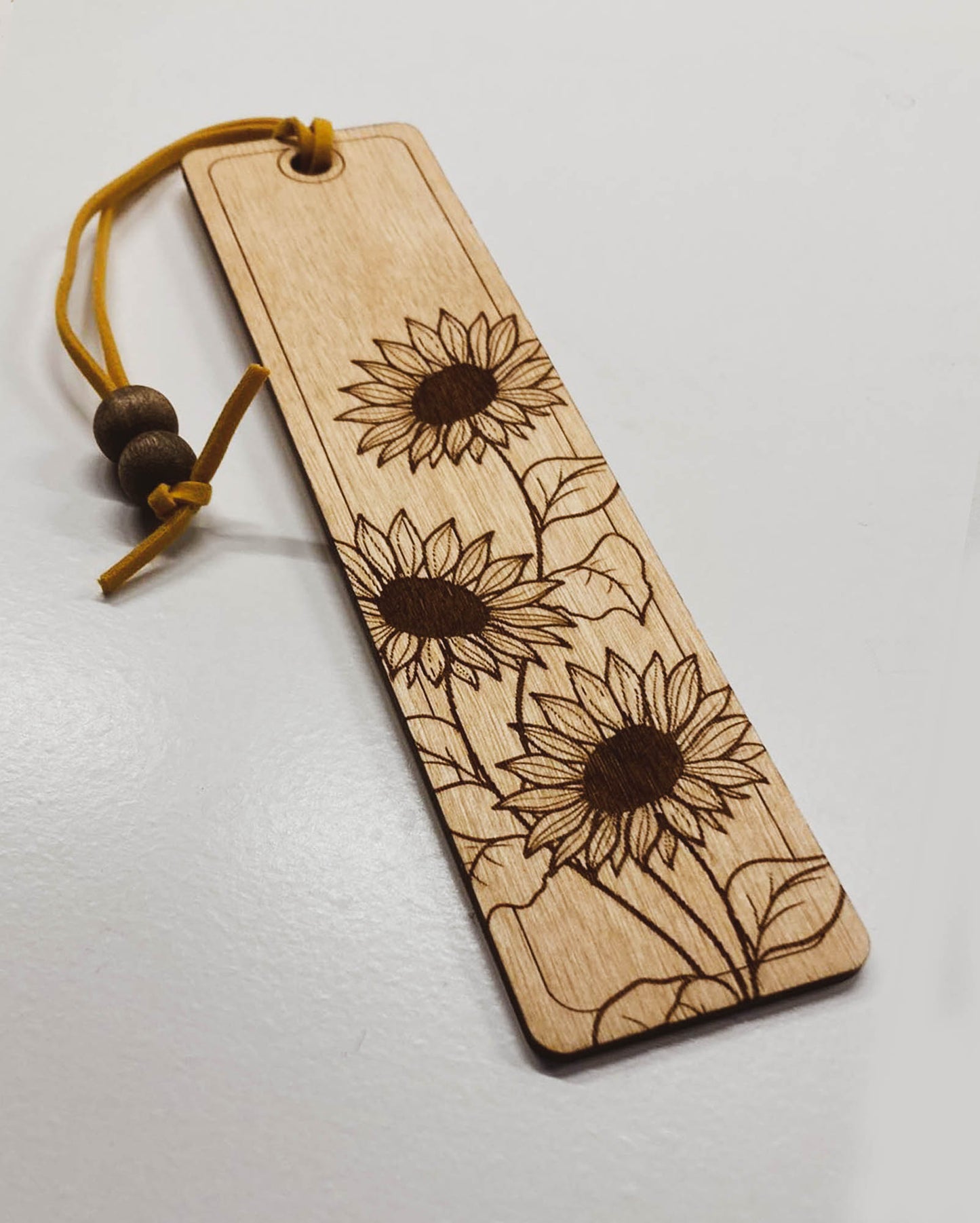 Sunflowers Wooden Bookmark