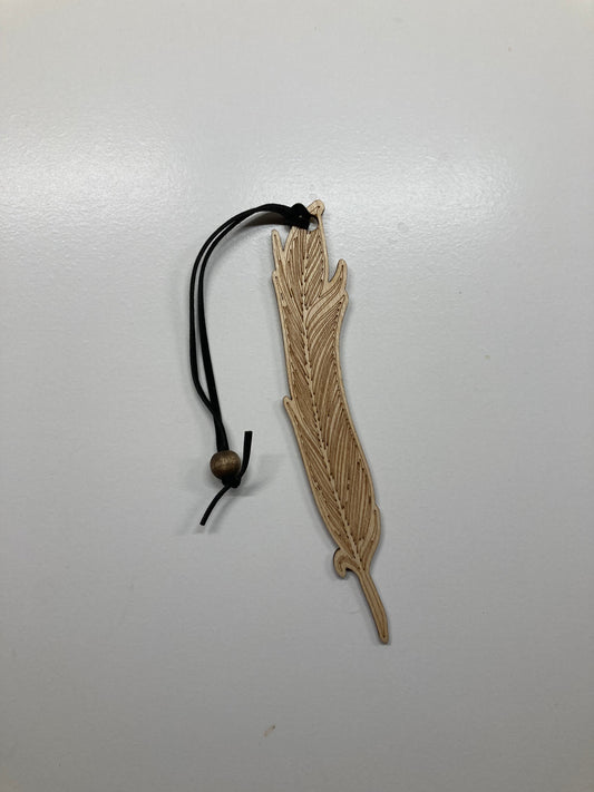 Feather Wooden Bookmark