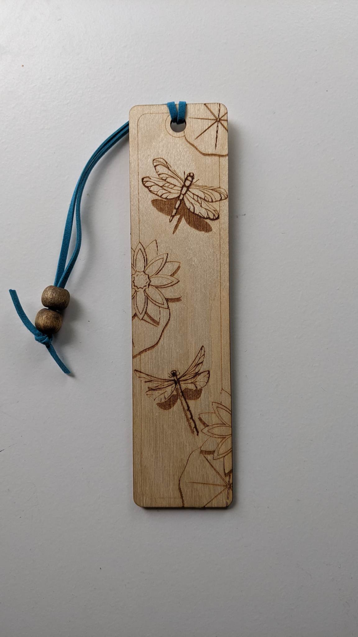 Pond Dragonflies Wooden Bookmark