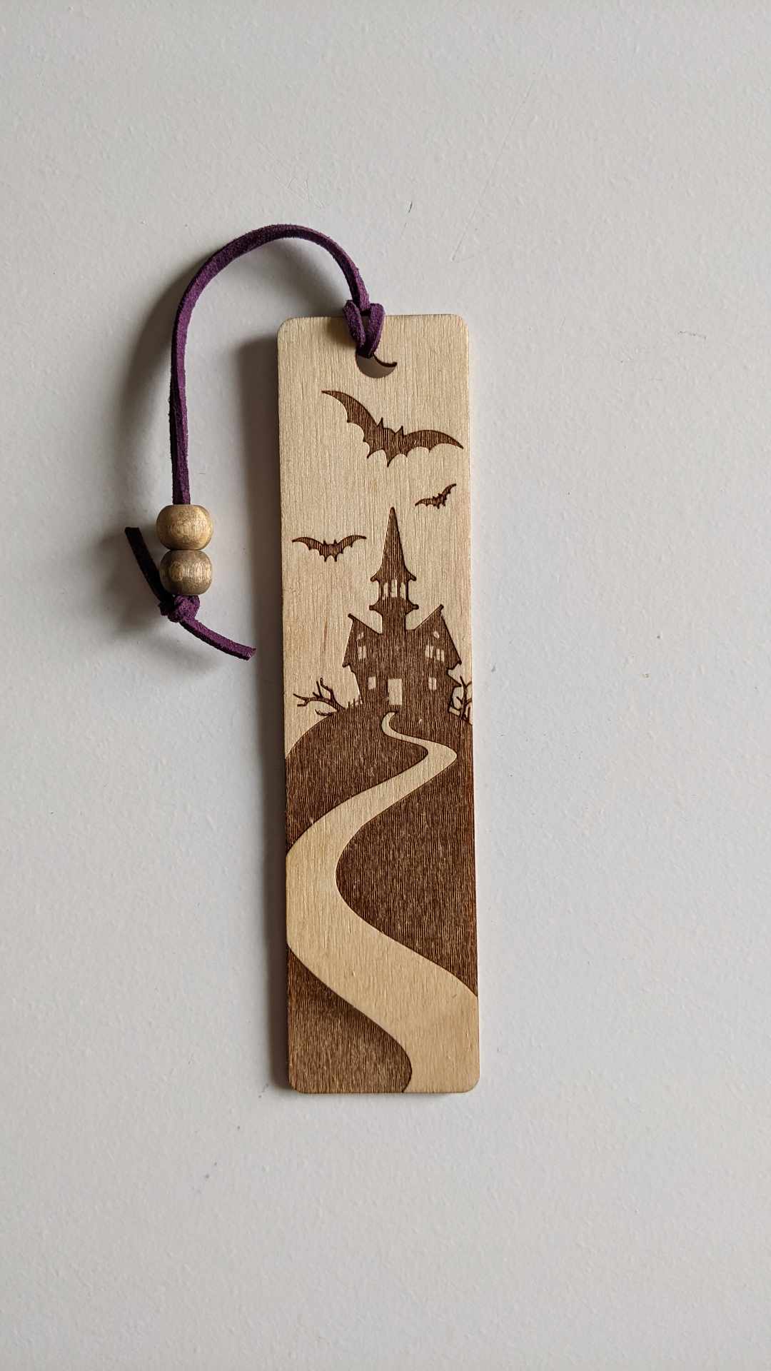 Spooky Mansion Wooden Bookmarks