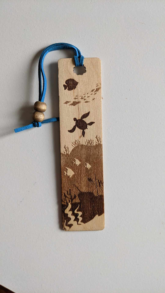 Undersea Wooden Bookmark