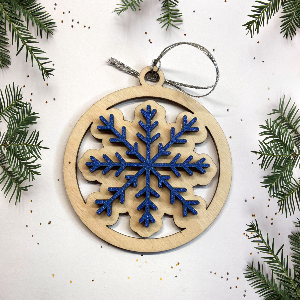 Eight Sided Snowflake Ornament