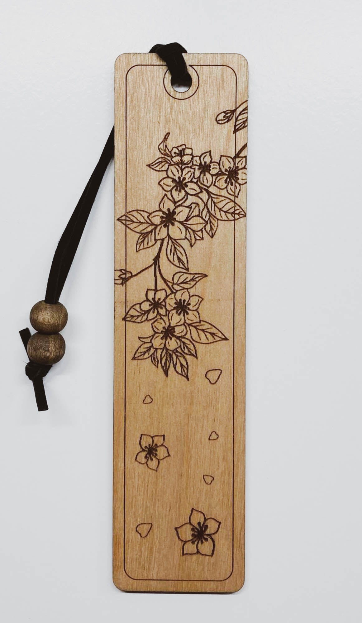 Cherry Blossom Wooden Bookmark