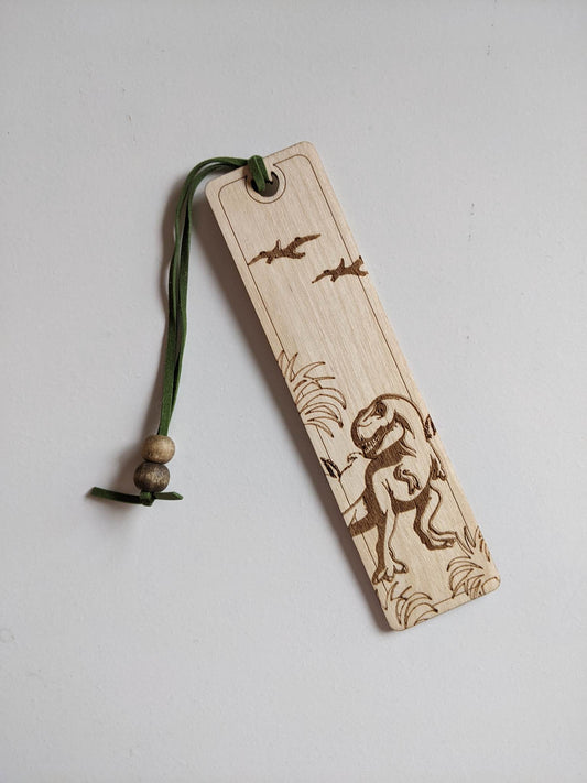 Dinosaurs Wooden Bookmark