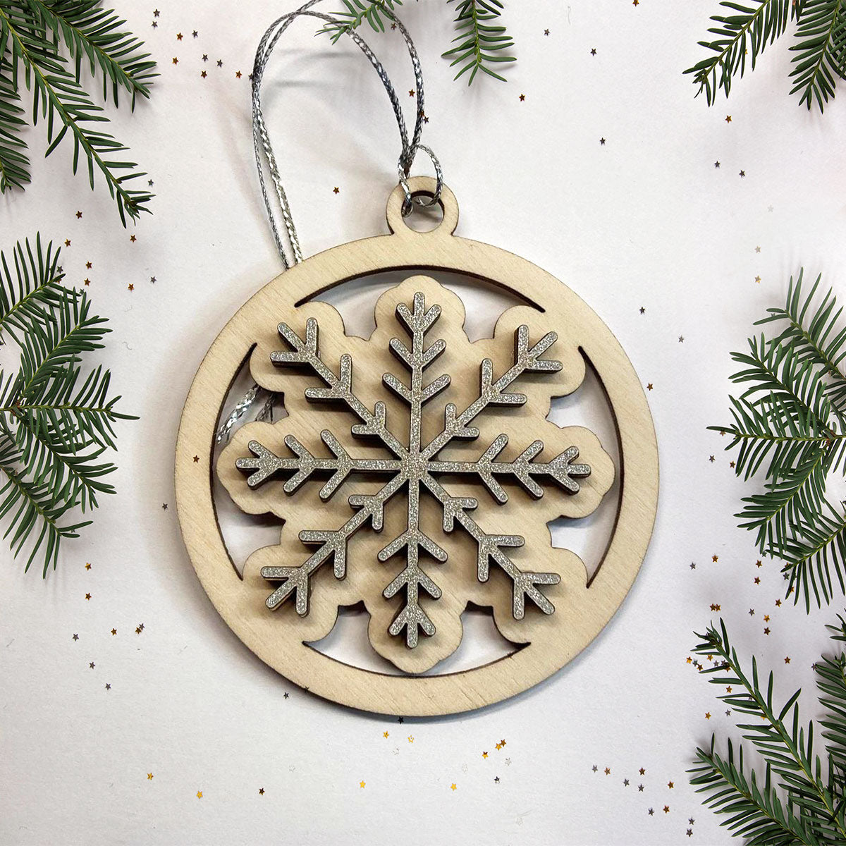 Eight Sided Snowflake Ornament
